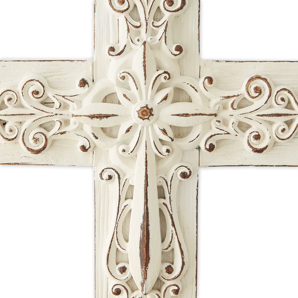 Ornate Whitewashed Cross