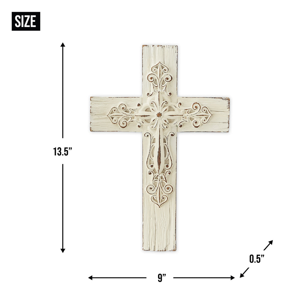 Ornate Whitewashed Cross
