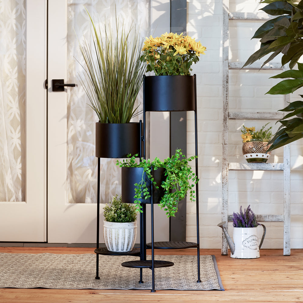 3-Tier Barrel Bucket Plant Stand