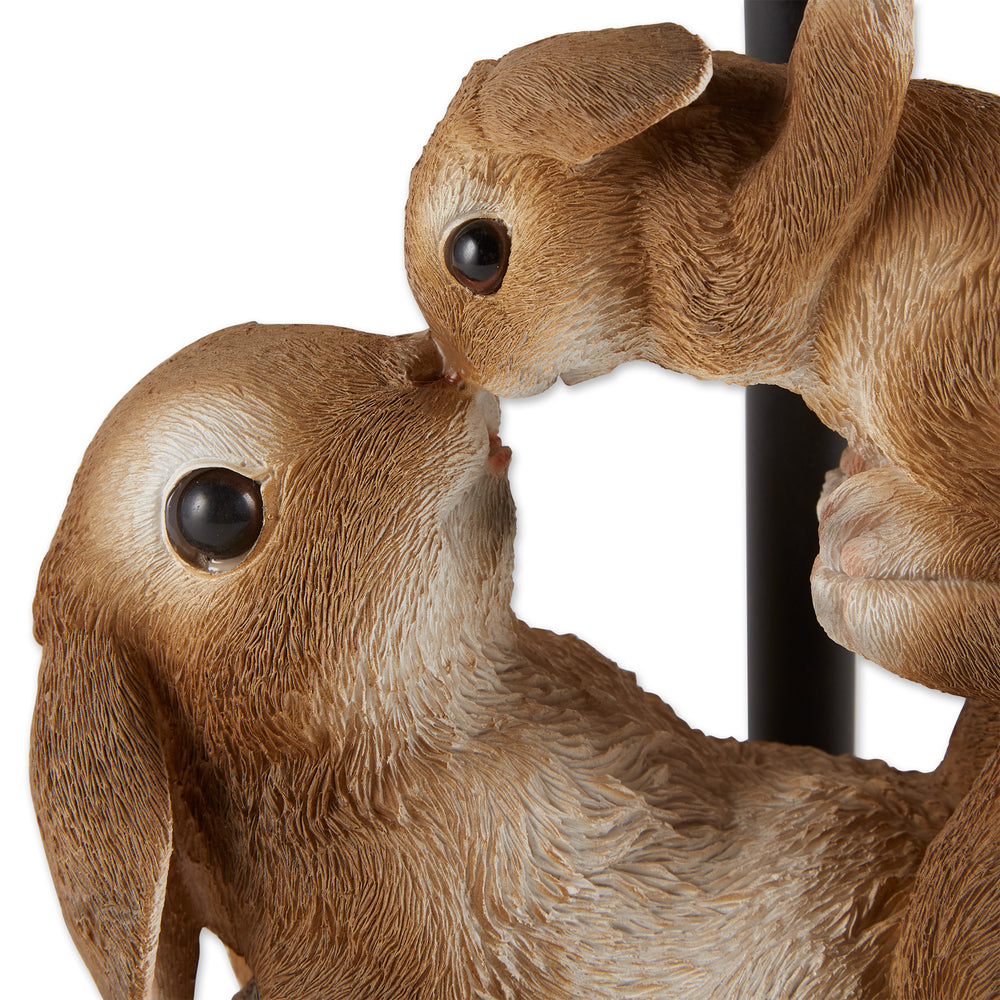 Adorable Mom & Baby Rabbit Solar Lamp