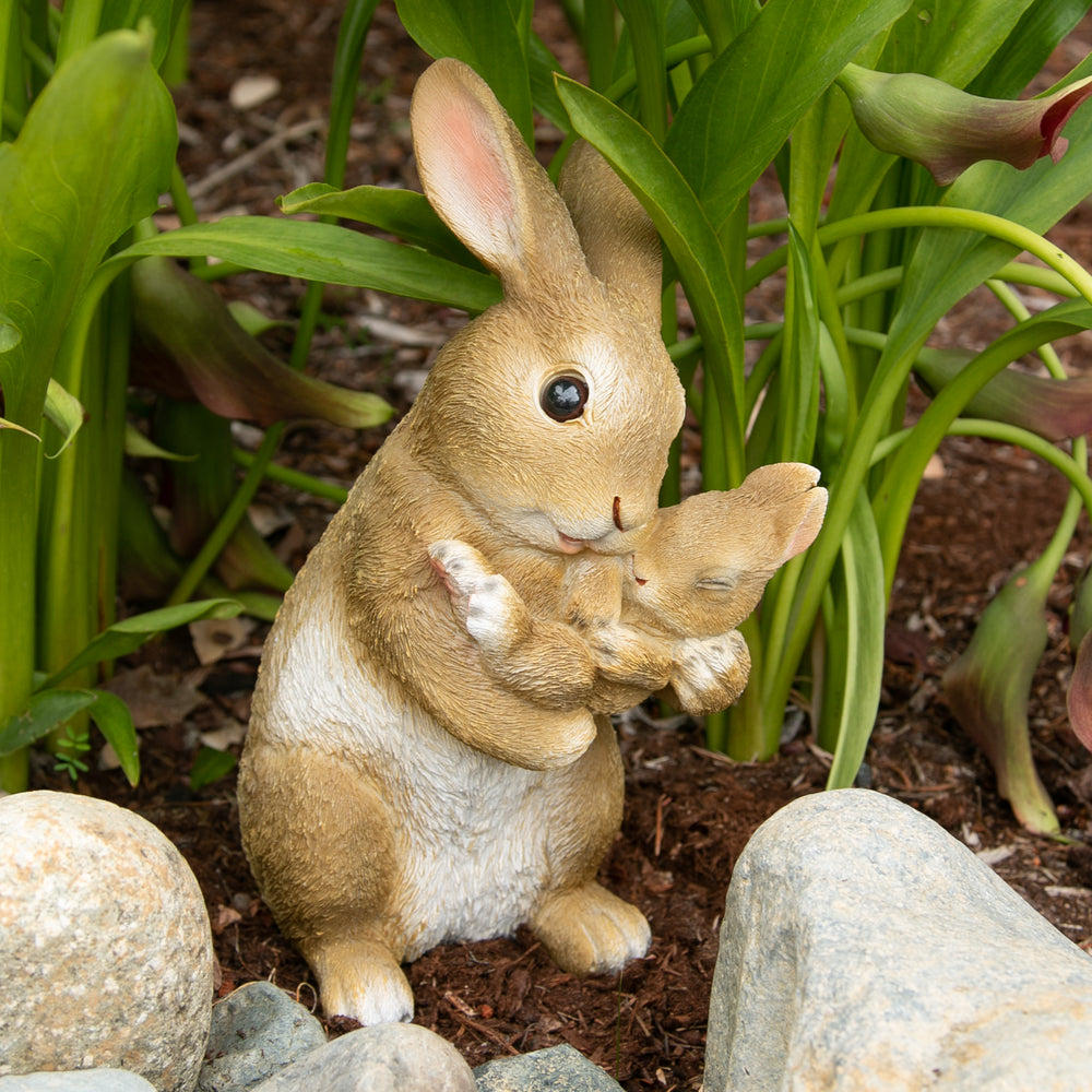 Mom & Baby Rabbit Figurine