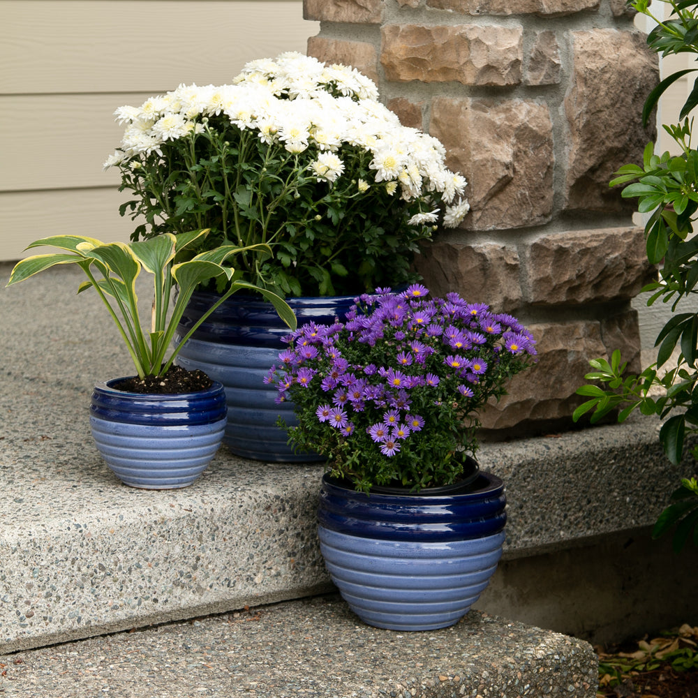 Duo Blue Tone Planter Trio