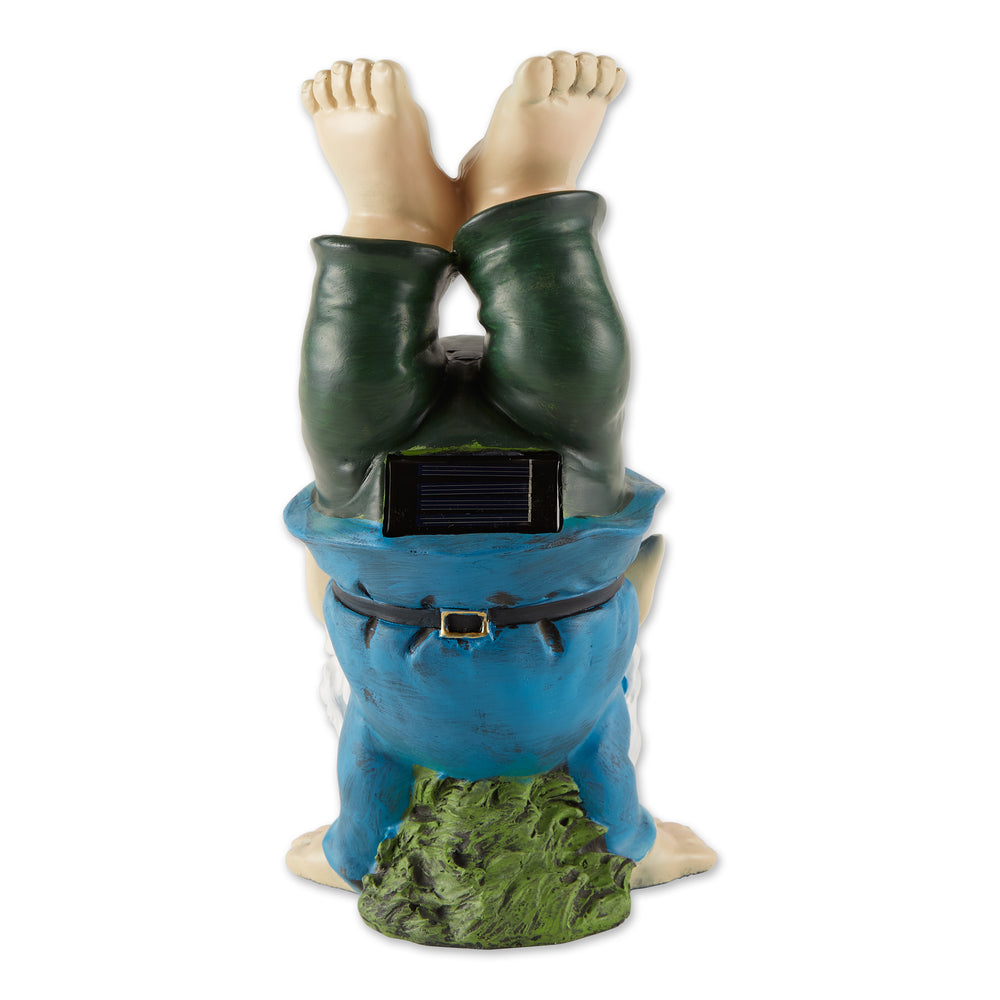 Handstand Solar Gnome Figurine