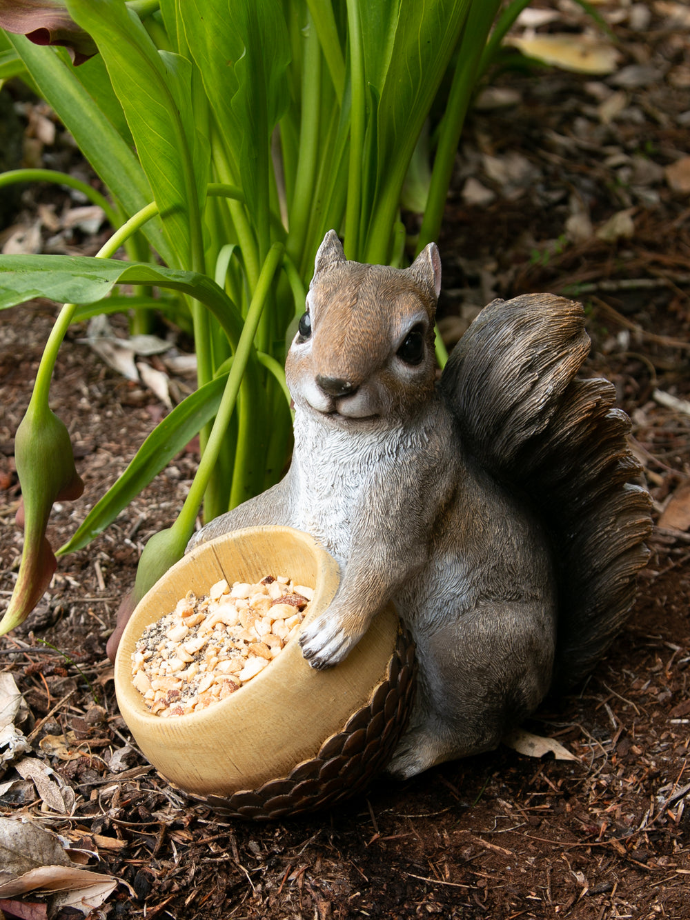 Squirrel & Acorn Bird Feeder