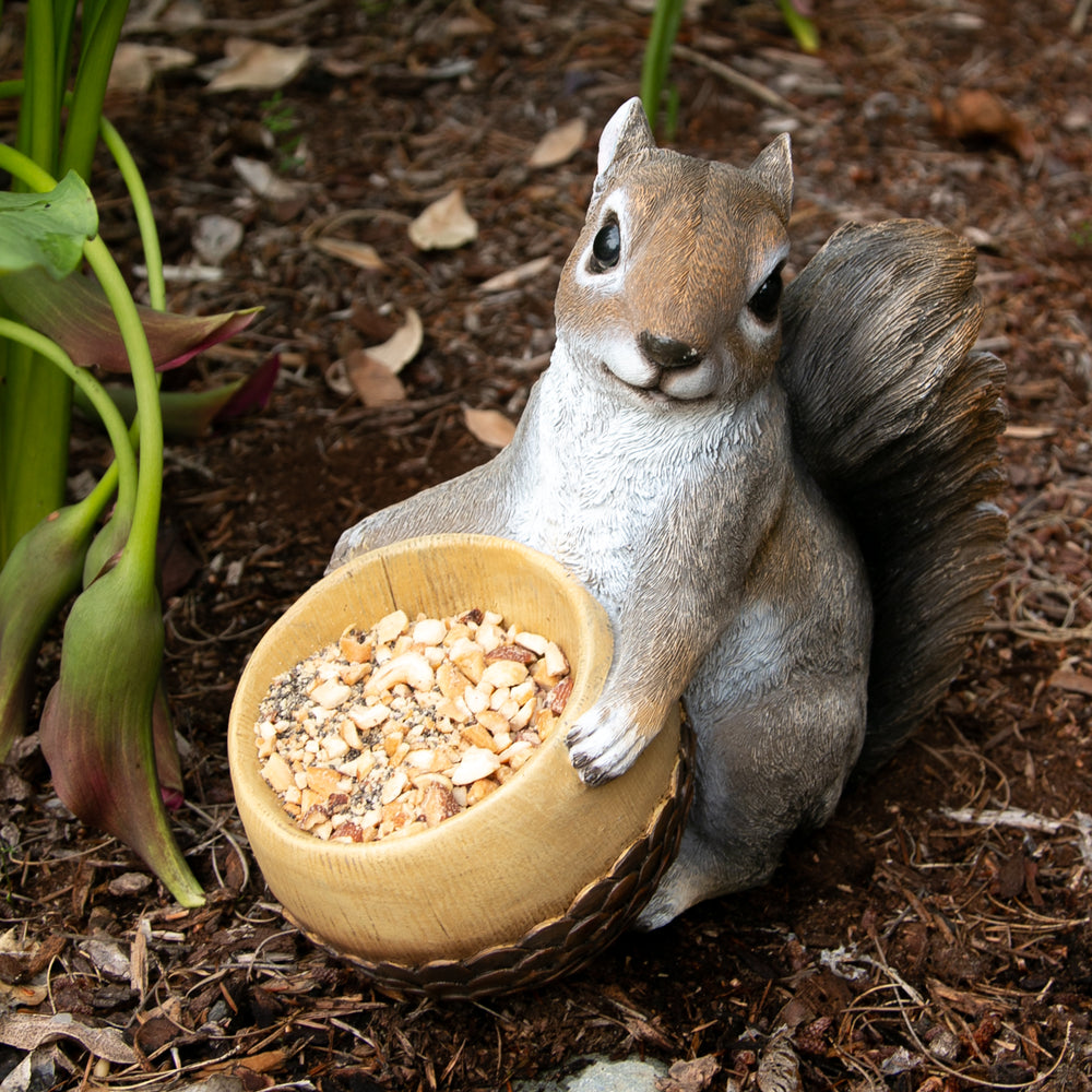 Squirrel & Acorn Bird Feeder