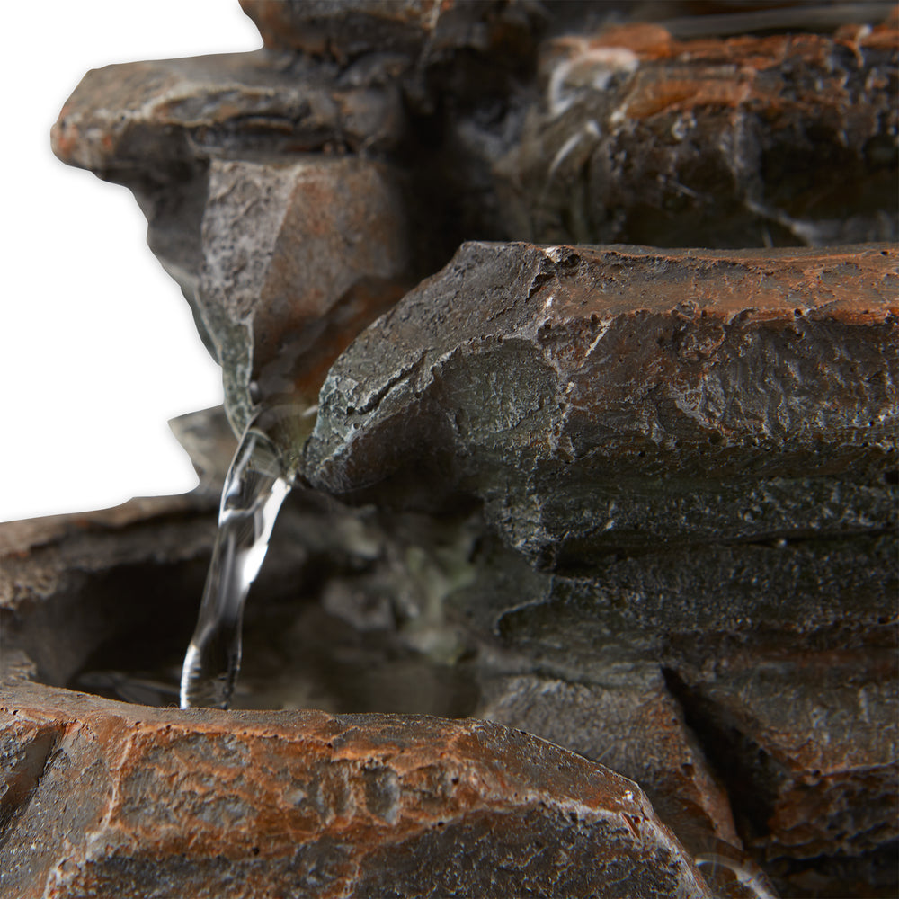 Tiered Rock Formation Tabletop Fountain