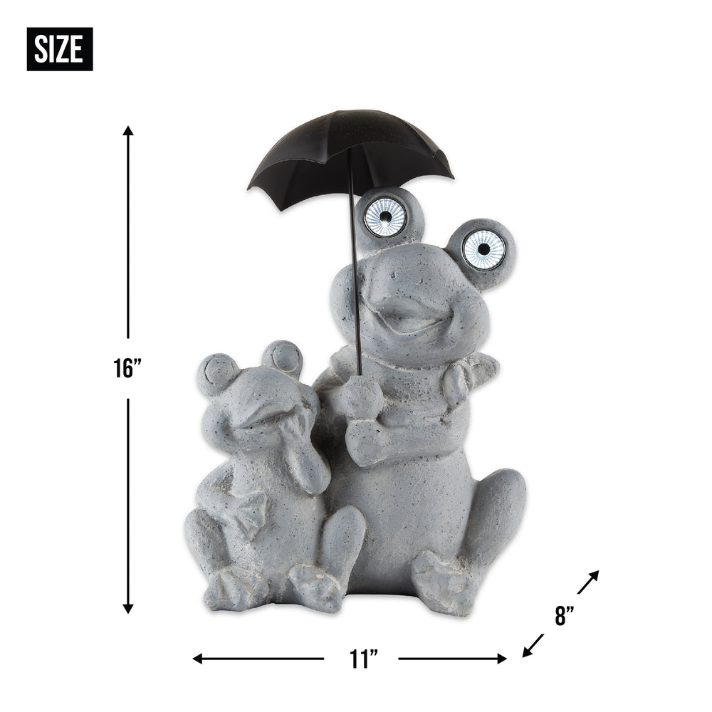 Frogs Under Umbrellas Solar Decoration