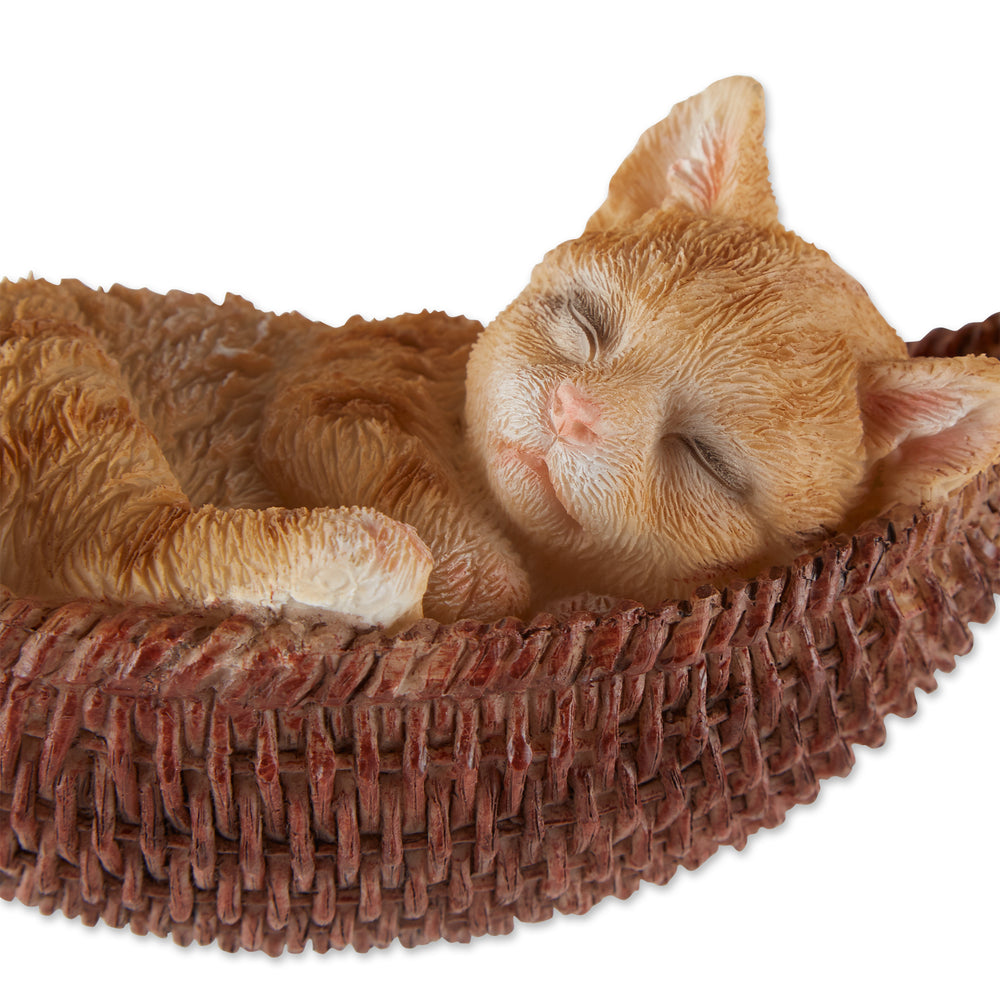 Napping Cat on Hammock Figurine