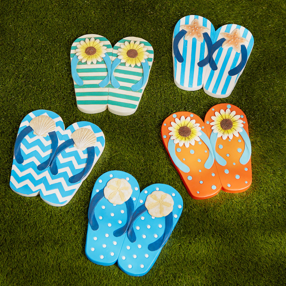 Seashell Flip Flops Stepping Stone