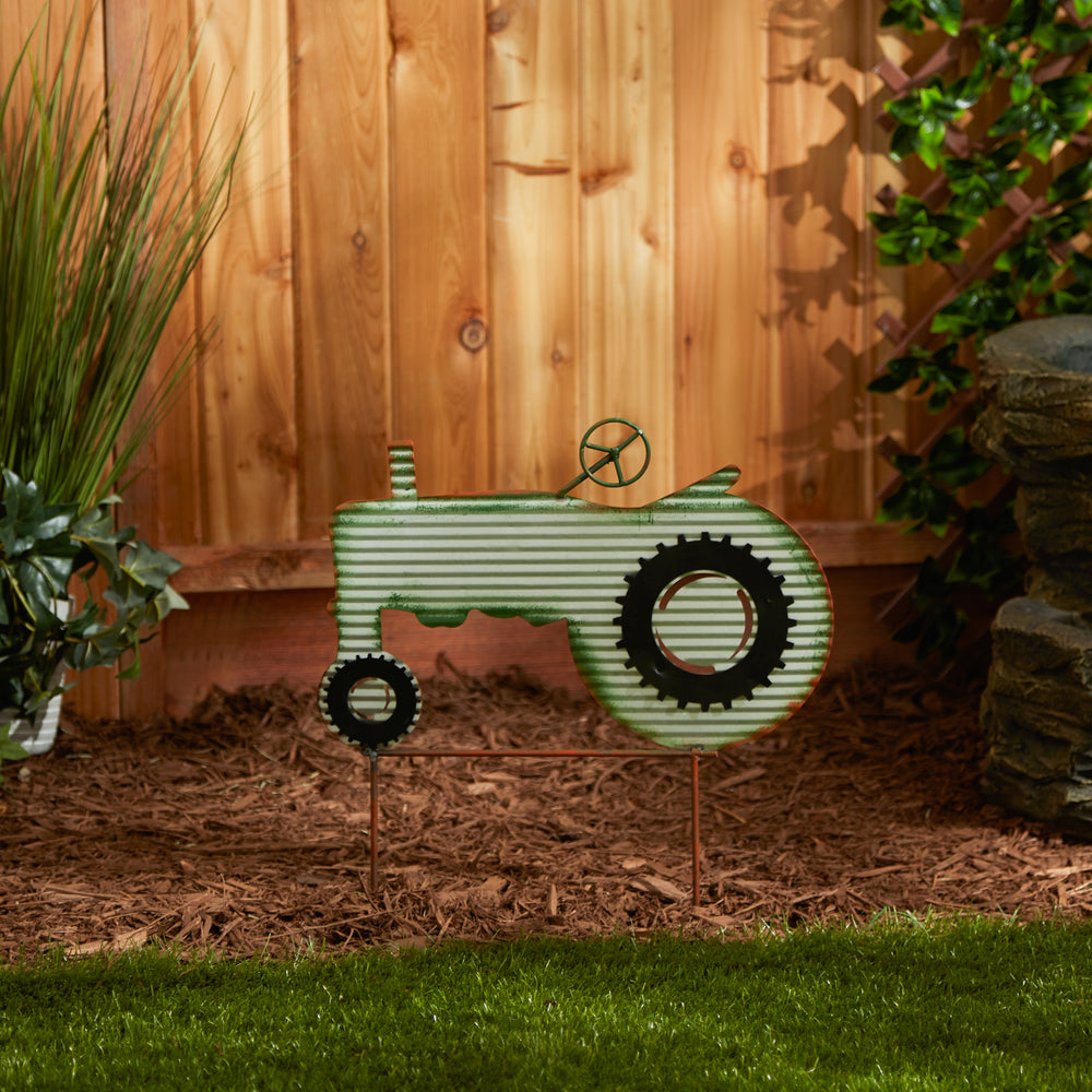 Tractor Garden Stake
