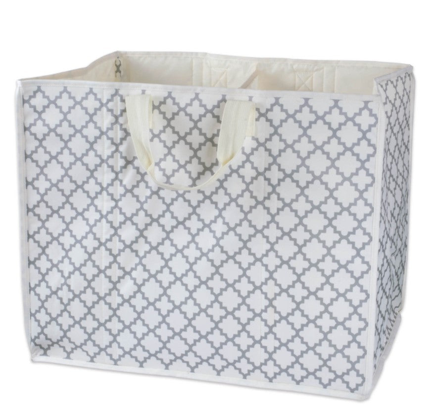 Lattice Gray All Purpose Storage Bin, 21x13.7x17